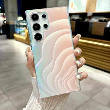 Imagem de Capa de luxo com padrão de ondas Aurora para Samsung S25 S24 S23 S22 S21 Note20 Ultra Plus S20 FE A56 A16 A06 A55 A35 A25 A15, padrão de ondas, para Samsung A56