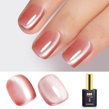 Imagem de YTD Likomey Esmalte de gel Cat Eye, vidro de seda, 15 ml, rosa nude, brilho magnético, glitter, luar, geléia, salão de beleza, verniz UV para unhas com bastão magnético, sem HEMA MY503