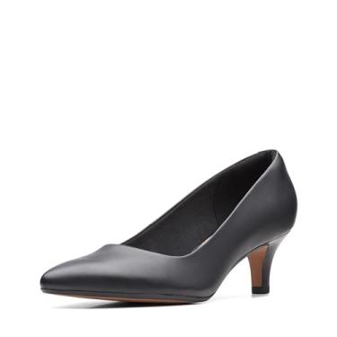 Imagem de Clarks Sapato feminino Linvale Jerica, Couro preto, 8 Wide