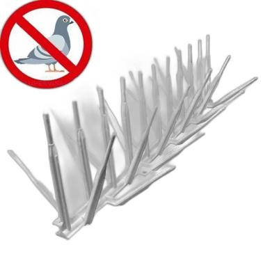 Imagem de Kit 10 Espículas Antipombos Aves Branca