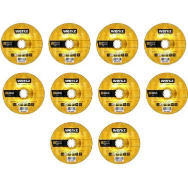 Imagem de Kit 10 Disco Desbaste Aço 6mm Lixa Polimento 115x22,23mm - DISTRIBUIDO