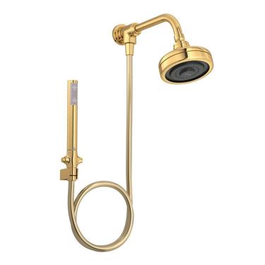 Imagem de Chuveiro Deca Acqua Plus 1990.gl.std.kit.n De Parede Com Desviador Gold