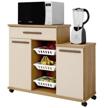 Imagem de Fruteira Teresina 2 Portas 1 Gaveta Cinamomo Off White Arte Móveis