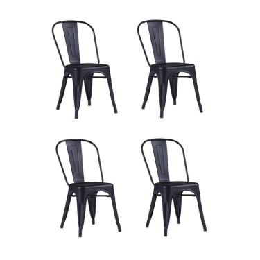 Imagem de Conjunto 4 Cadeiras Iron Fosca Rivatti Móveis Preto