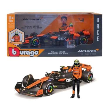 Imagem de Miniatura Fórmula 1 com boneco Norris McLaren MCL38 - CALIFORNIA TOY