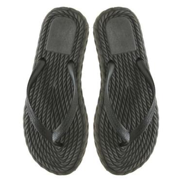 Imagem de Chinelo Sandalia Feminina Tranças Confortavel Elegante Cor Preto - Ipê