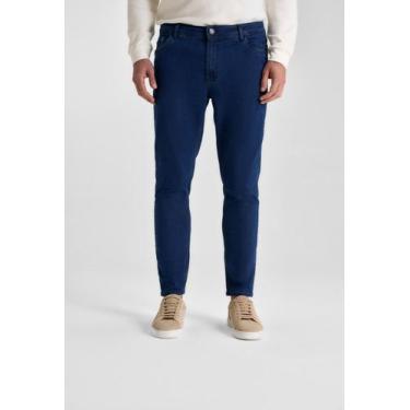 Imagem de Calça Docthos Fit Cropped Jeans Escuro T-400, 165 jeans escuro, 40