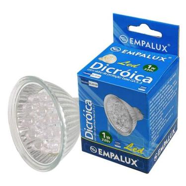 Imagem de Lâmpada Dicroica Mr16 Led 1W 220V Pino Fino Gu 5,3 Cor Verde - EMPALUX