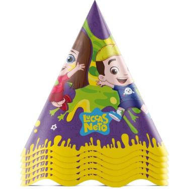 Imagem de Kit Chapéu Luccas Neto Aniversário Festa 12 Unidades