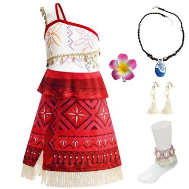 Imagem de Fantasia de princesa Esvaiy Moana Dress Up para meninas de 3 a 4 anos