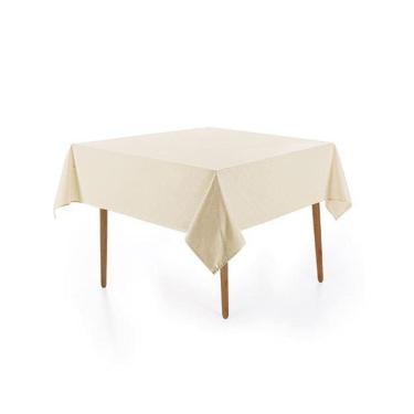 Imagem de Toalha De Mesa Quadrada 8 Lugares Alamanda Off White Karsten