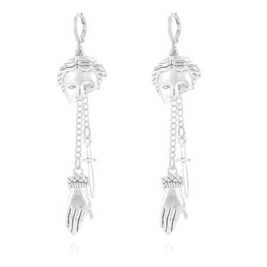 Imagem de CYV Máscara gótica de mão, espada, punhal, retrato, pingente, brincos, joias para mulheres e homens, as picture, Acrílico, Sem pedra preciosa