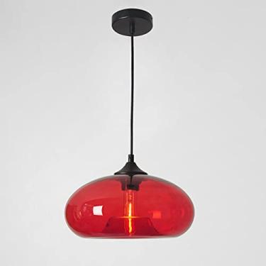 Imagem de KSSTEVNBD Luzes pendentes ilha de cozinha luminária de vidro soprado à mão moderna fazenda hall de entrada luz pendurada lustres de teto ajustável sala de jantar luminária pendente sobre mesa, soprado