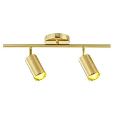 Imagem de Luminária De Teto Parede Spot Duplo Orientável Sobrepor 2xGU10 Alumíni