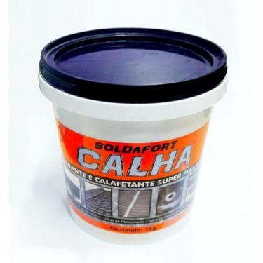 Imagem de Veda Calha Pote 1 Kg Cinza - Soldafort