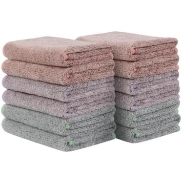 Imagem de Toalhas de rosto de microfibra SINLAND Ultra Soft 30x30cm, pacote com 