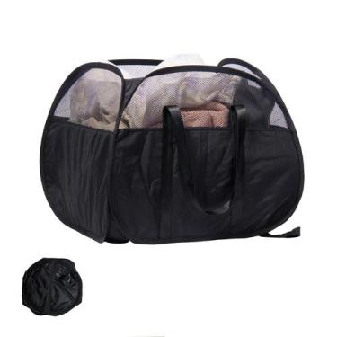 Imagem de Cesto de roupa suja HEDONLEE dobrável 90L com alças reforçadas
