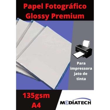 Imagem de Papel Foto A4 Glossy 135g 160fls 100% a prova d'água Photo premium 1a linha fotográfico