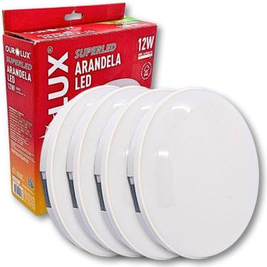 Imagem de Kit 4 Luminárias Superled Arandela 12W 6500K Branco Frio