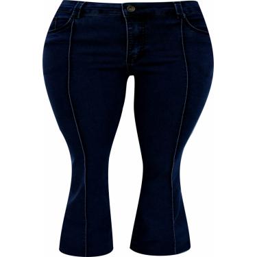 Imagem de Calça Pau a Pique Flare Jeans Escuro