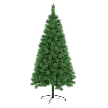 Imagem de Árvore de Natal Completa Decorada Pinheiro 2,10m e 1,80m com 566 Galhos Verde Neve e Branca - Modelo Luxo, Pinheiro de Natal, Decoração de Natal(2,10m verde neve (A0321N))