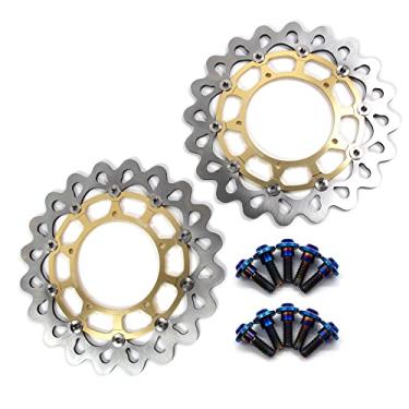 Imagem de Discos de freio dianteiro Arashi Rotores com parafusos de montagem para Yamaha YZF R6 2017-2020, R1 04-06 15-21, R1S 16-17 R1M 15-21, MT10 FZ10 16-20, FZ1 Fazer 16-12, Vmax 17 00 09 -16