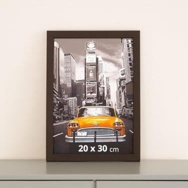 Imagem de Porta Retrato 20x30 Moldura Marrom Tabaco Com Vidro Decoração Sala