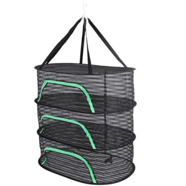 Imagem de Secador de Malha Suspensa, Malha de Secagem Pingente Multifuncional que Salva o Zíper Respirável para Frutas (3 Nível)