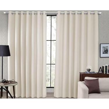Imagem de Cortina Premium Para Sala, Quarto E EscritóRio - Tecido Blackout Corta-Luz, DecoraçãO Elegante E Moderna(PALHA)