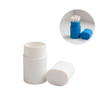 Imagem de Porta Cotonetes Moderno E Compacto Para Banheiro E Viagem