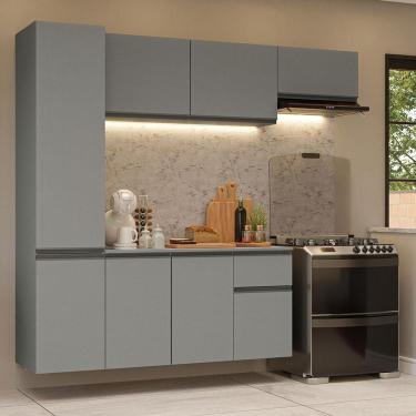 Imagem de Armário De Cozinha Completa Suspenso 220cm Cinza Nice Madesa 02 Cinza