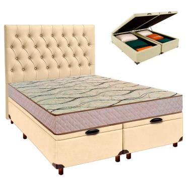 Imagem de Kit Cabeceira + Cama Box Bau + Colchão Casal D33 Maxsono Paropas