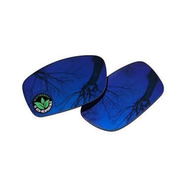 Imagem de Raydi Lentes de reposição de policarbonato para óculos de sol quadrados RayBan RB4057 - Trail Blue Mirror - Polarizadas