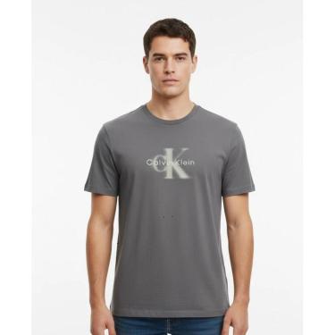 Imagem de Camiseta Calvin Klein Grafite masculina logo CK - 4RB845G-030-Masculino