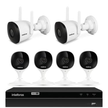 Imagem de Kit 6 Câmeras Wifi Full Hd Interna E Externa C/ Nvd 8 Canais - INTELBR