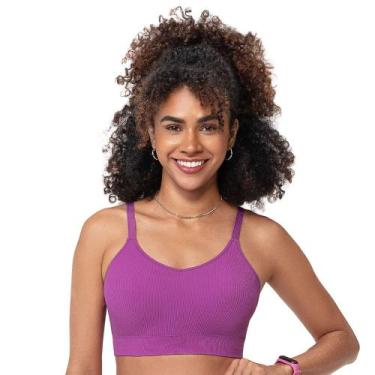 Imagem de Top Zee Rucci Fitness Jacquard C/ Bojo, Roxo, m