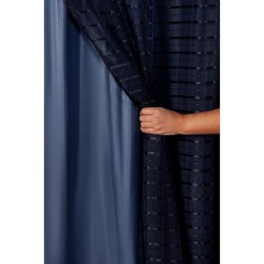 Imagem de Cortina Blackout prata 2,80 m x 2,30 m com Xadrez para sala quarto porta balcão(PRETO,2.80mt LARGURA x 1.60mt ALTURA)