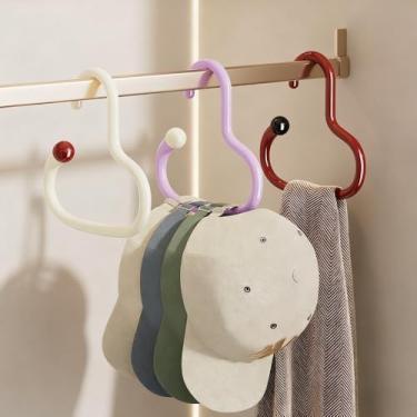Imagem de 3 peças/conjunto mini cabide de plástico para roupas, chapéu, cachecol, cinto, cabides de armazenamento, guarda-roupa, ganchos práticos, 14 x 15 cm