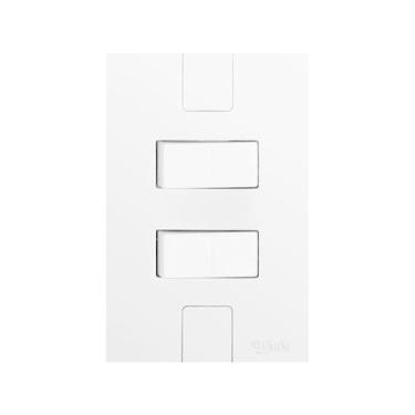 Imagem de Interruptor Duplo 2 Teclas Branco Embutir Lig Simples Pluzie