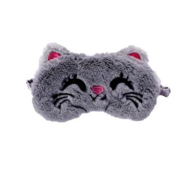 Imagem de Máscara de dormir Cute Cat Face Plush Soft Cartoon Eye Mask - yiweisai