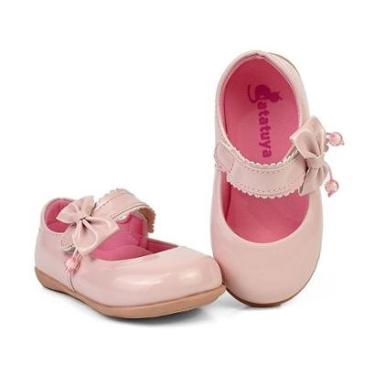 Imagem de Sapatilha Esportiva Conforto Infantil Bebê Menina Rosa Com Laço Gatatuya-Feminino