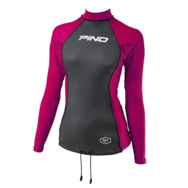 Imagem de Camiseta Neoprene Feminina Uv Manga Longa Neo Flow Pino (Preto/Rosa, XS)