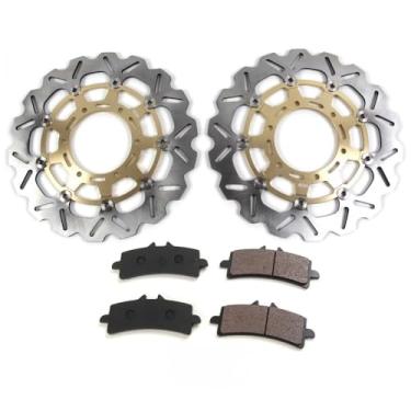 Imagem de Discos e pastilhas de freio dianteiro Arashi para Suzuki GSXR 600 750 2011-2014, GSX-R 1000 2012-2014, acessórios de substituição de motocicleta dourado