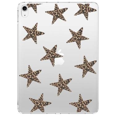 Imagem de VibrantFruitique Capa para iPad Air de 11 polegadas, M3 (2025)/M2 (2024), iPad Air 5ª/4ª geração de 11 polegadas, capa transparente com estampa de leopardo, transparente, fina, leve, antiarranhões