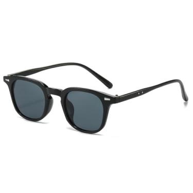 Imagem de Óculos de Sol Femininos com Lentes Degradê e Rebites, Estilo Punk Masculino, para Esportes ao Ar Livre, Corrida e Ciclismo, Preto e Cinza