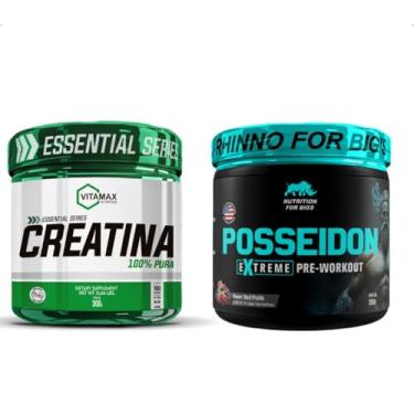 Imagem de Kit Pré Treino Frutas Posseidon + Creatina Pura 300g Vitamax