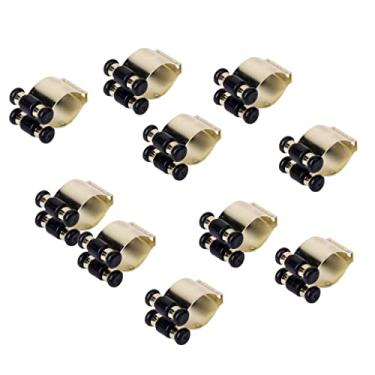 Imagem de barenx Conjunto de 10 suportes de clipe de localização de taco de sinuca de bilhar para racks de tacos de piscina, suporte de armazenamento de clipe de vara de pesca