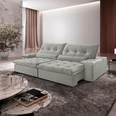 Imagem de Sofá Nivus Linho 2 Módulos De 90cm B25cm Meu Sofá Online A230 Linho Cinza