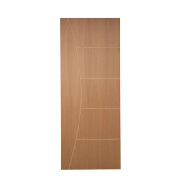 Imagem de Porta De Giro Frisada P- Verniz 210x80 F10 Caixilho De Porta Medida 14