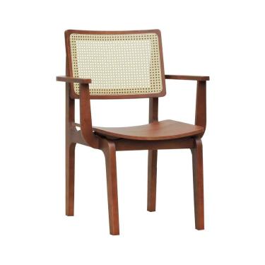 Imagem de Cadeira Gus Com Braço - Amêndoa Madeira